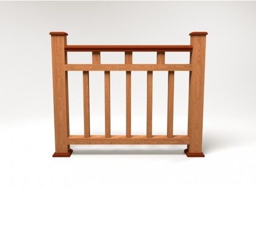 Ограждение из ДПК FG1 терракотового цвета купить в Санкт-Петербурге