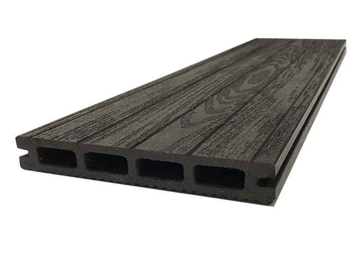 Доска террасная ДПК NanoWood «Lite» Derevo двухсторонняя - Антрацит 140×20 см купить в Санкт-Петербурге