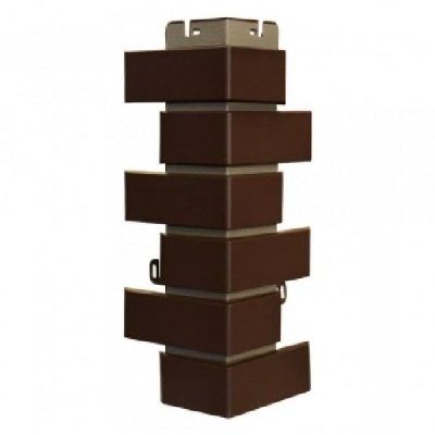 Наружный угол из коричневого клинкерного кирпича. купить в Санкт-Петербурге