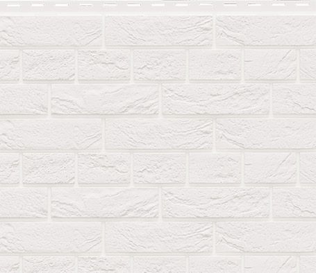 Фасадная панель Доломит, Кирпич Славянка, Белоснежный купить в Санкт-Петербурге