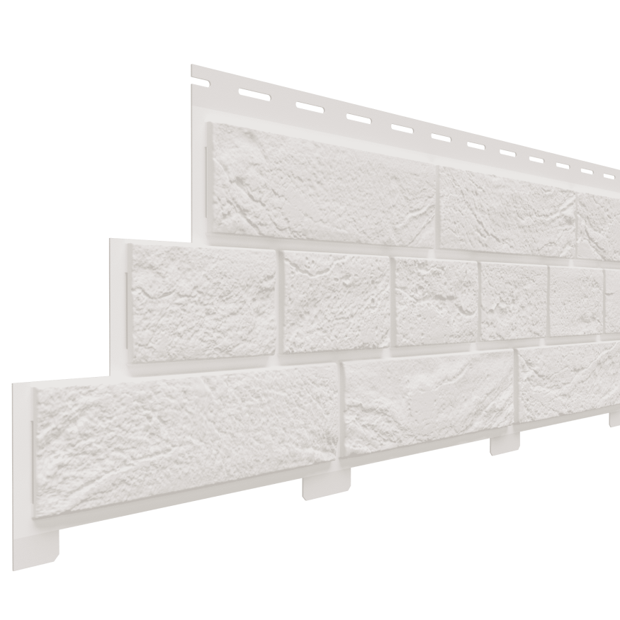 Фасадная панель Доломит, Кирпич Славянка, Белоснежный купить в Санкт-Петербурге