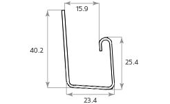 J-профиль Tecos Ardennes, Цвет бирюзовый купить в Санкт-Петербурге