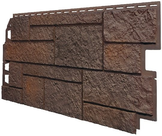 Фасадная панель VOX Sandstone (Сандстоун) в темно-коричневом цвете купить в Санкт-Петербурге