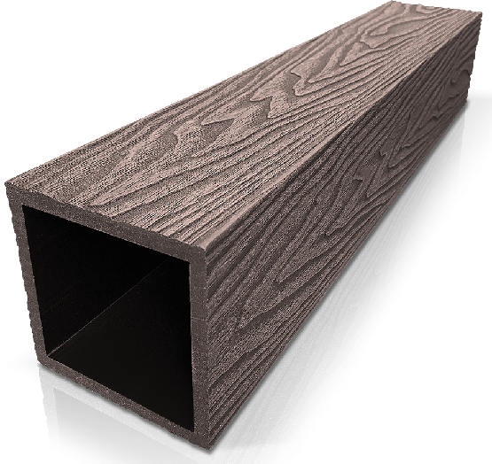 Столб ДПК 3D GardenParkett с текстурой дерева Венге купить в Санкт-Петербурге