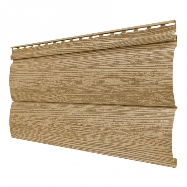 Виниловый сайдинг Tecos Lux Двойной оцилиндрованный брус, Ангарская сосна купить в Санкт-Петербурге