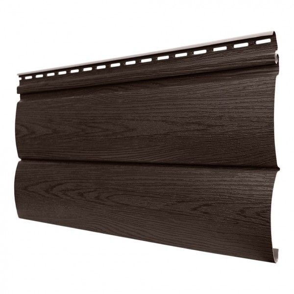 Виниловый сайдинг Tecos Lux Двойной оцилиндрованный брус, Бразильская вишня купить в Санкт-Петербурге