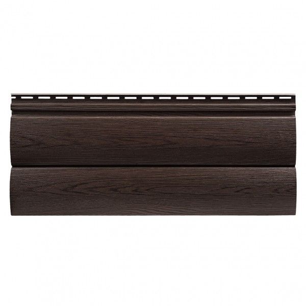 Виниловый сайдинг Tecos Lux Двойной оцилиндрованный брус, Бразильская вишня купить в Санкт-Петербурге