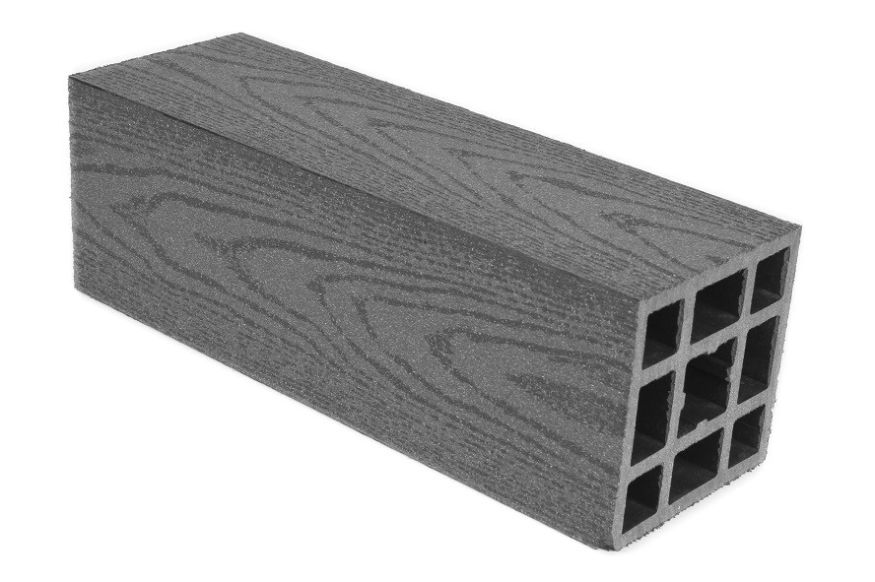 Гладкий столб ДПК АЙ-ТЕХПЛАСТ серого цвета купить в Санкт-Петербурге