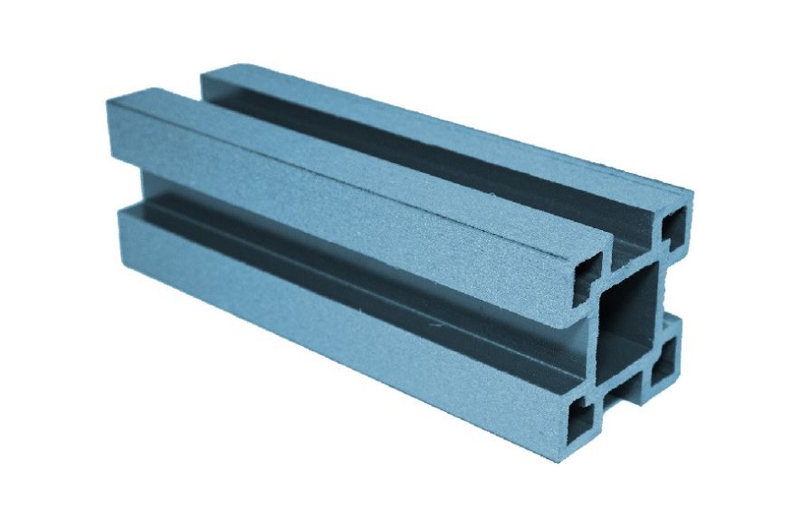 Столб ДПК АЙ-ТЕХПЛАСТ с пазами, синий цвет купить в Санкт-Петербурге