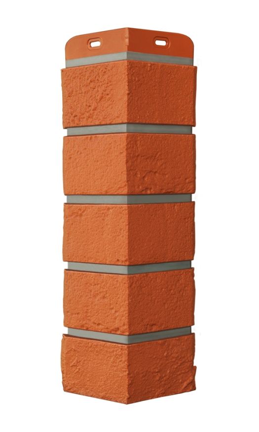 Угол наружный Grand Line, Состаренный кирпич Design, Терракотовый, шов RAL 7006 купить в Санкт-Петербурге