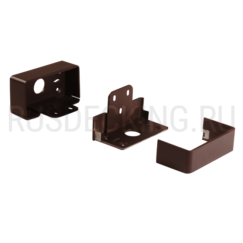 Комплект крепления перил прямое RusDecking Unodeck Венге купить в Санкт-Петербурге