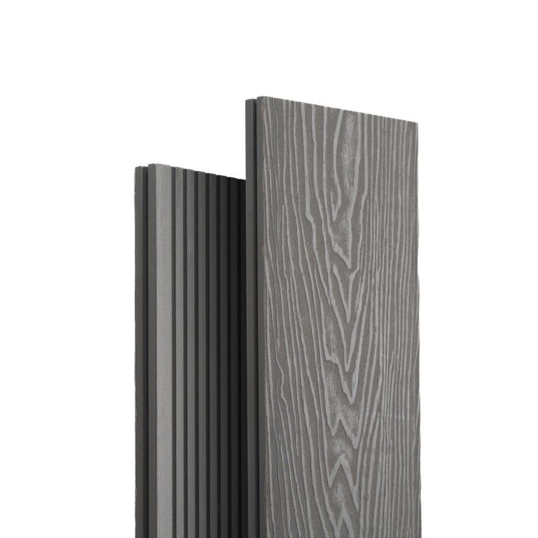 Террасная доска Экодекинг Топ полнотелая, Серый купить в Санкт-Петербурге