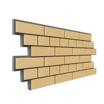 Фасадная термопанель Доломит Кирпич 20мм, Жёлтый