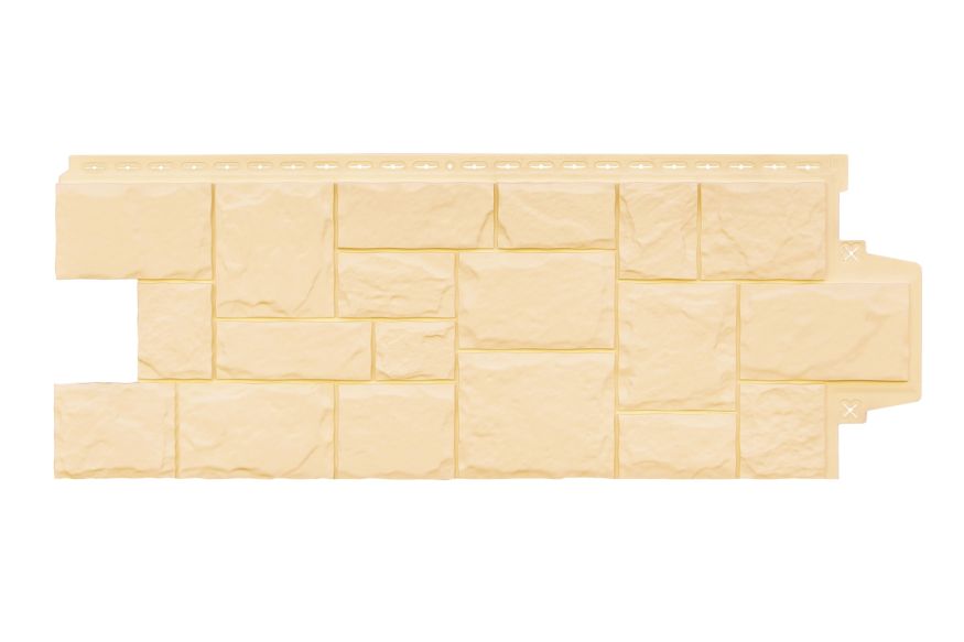 Фасадные панели Grand Line, Крупный камень Classic, Бежевый купить в Санкт-Петербурге