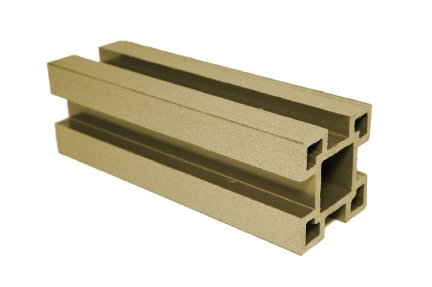 Столб ДПК АЙ-ТЕХПЛАСТ с пазами, цвет золотой купить в Санкт-Петербурге