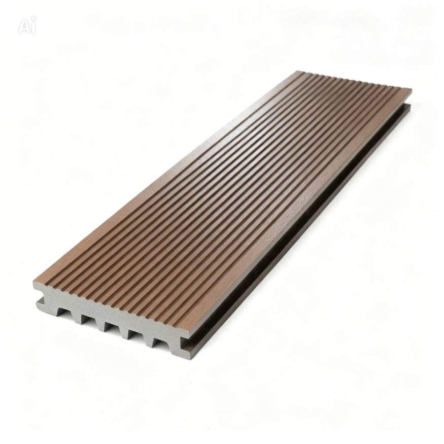 Террасная доска Экодекинг Базик полнотелая, Шоколад купить в Санкт-Петербурге