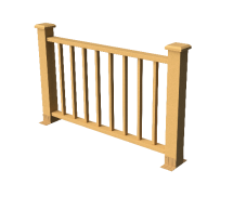 Декоративное ограждение ДПК GRINDERDECO Альма 1500 с скрытым крепежом, цвет песчаник.