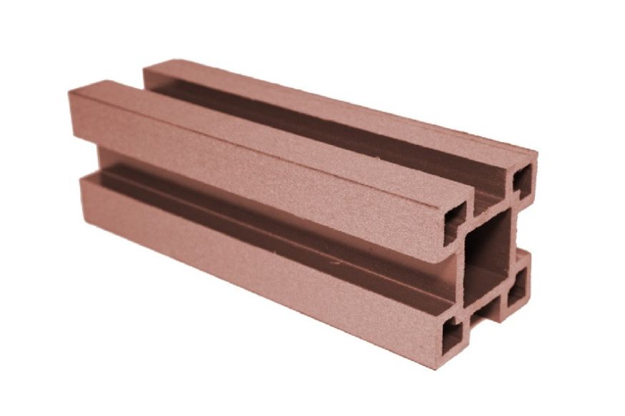 Столб ДПК с пазами АЙ-ТЕХПЛАСТ терракотовый купить в Санкт-Петербурге
