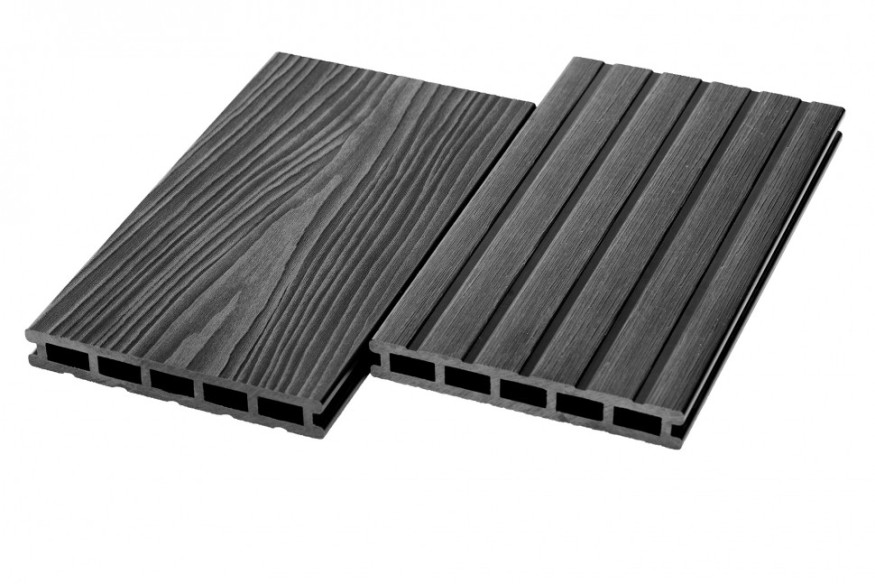 Террасная доска из ДПК RusDecking Unodeck Mogano - Цвет графит купить в Санкт-Петербурге