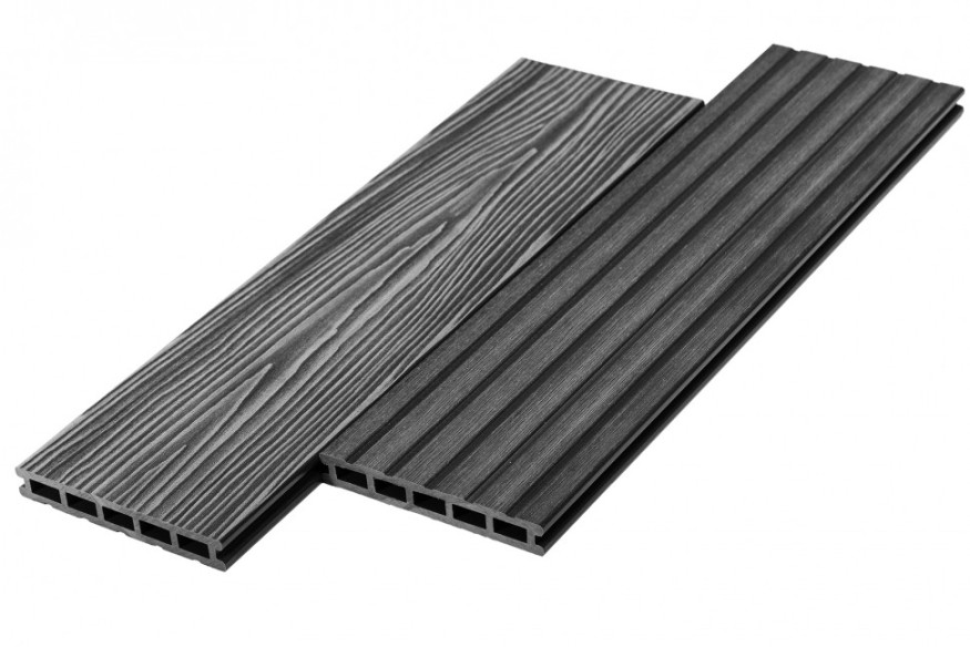 Террасная доска из ДПК RusDecking Unodeck Mogano - Цвет графит купить в Санкт-Петербурге