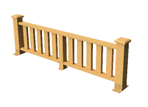 Декоративное ограждение из ДПК GRINDERDECO Эрес песчаник