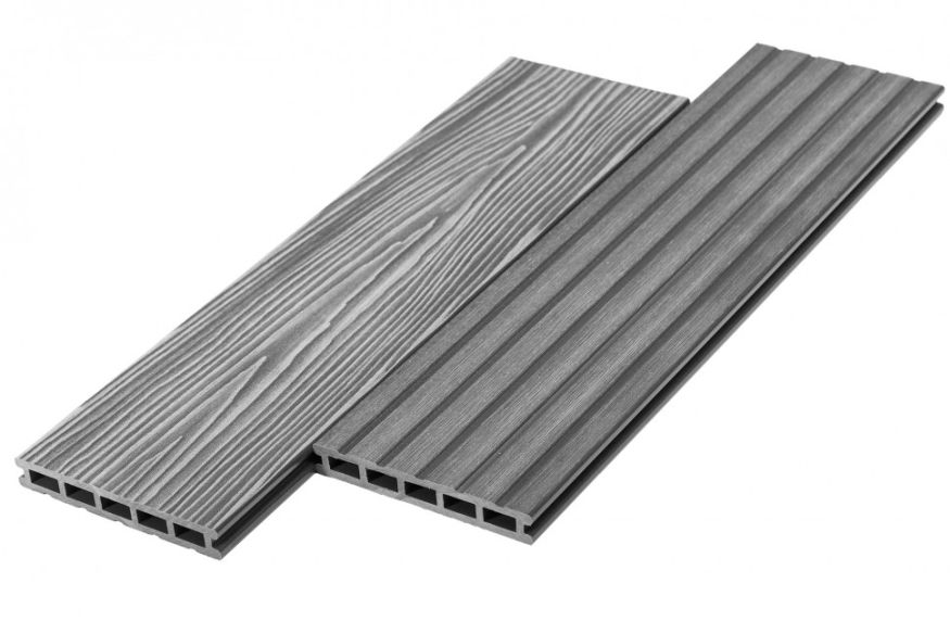 Террасная доска ДПК RusDecking Unodeck Mogano - Серый купить в Санкт-Петербурге