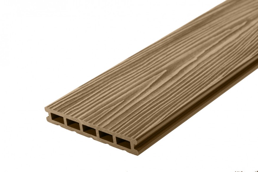 Террасная доска ДПК RusDecking Unodeck Могано - Цвет ореха купить в Санкт-Петербурге