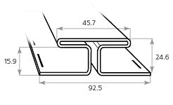 H-профиль Tecos Ardennes Цвет: Пыльная роза купить в Санкт-Петербурге