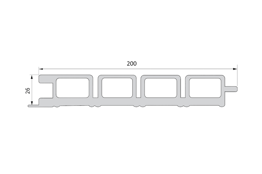 Реечная фасадная панель Ecodecking Скай Коэкструзия Бук купить в Санкт-Петербурге