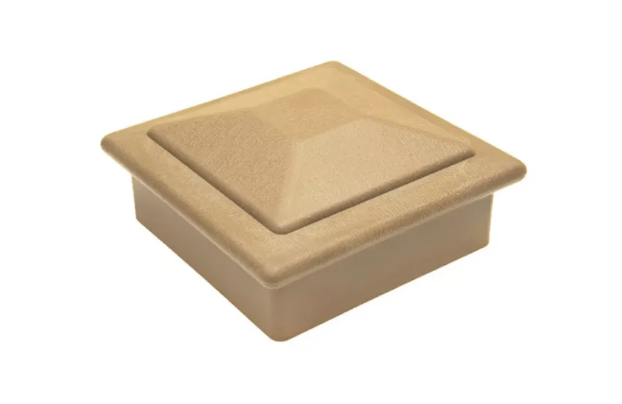 Крышка верхняя фигурная ПВХ для столба 100х100 Deckart Орех купить в Санкт-Петербурге