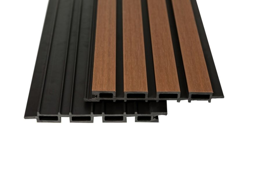 Реечная фасадная панель Ecodecking Скай Коэкструзия Тик купить в Санкт-Петербурге