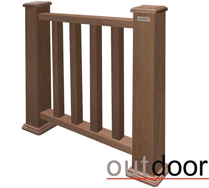 Ограждение из ДПК Outdoor Classic 3D STORM в коричневом миксе. купить в Санкт-Петербурге