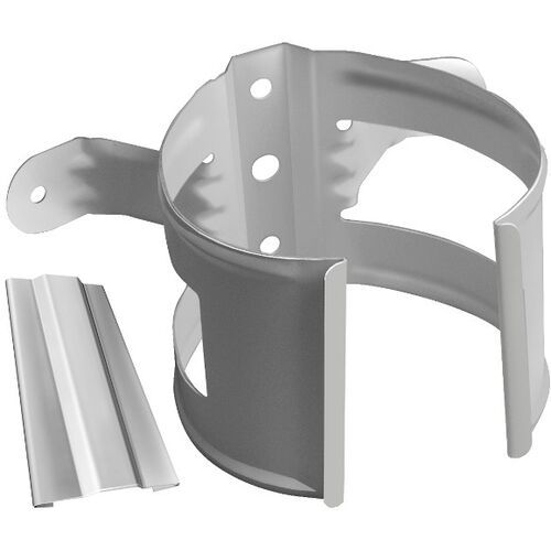 Хомут металлический для трубы на деревянной основе, Grand Line, Белый купить в Санкт-Петербурге