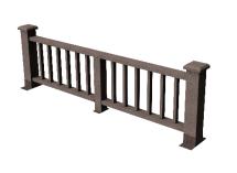Декоративное ограждение ДПК GRINDERDECO Троя в цвете венге