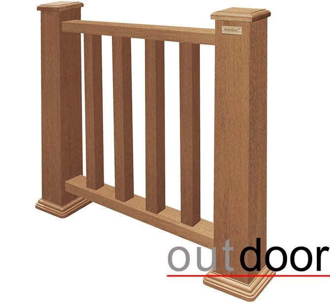 Ограждение из ДПК Outdoor Классик 3D STORM дубовый. купить в Санкт-Петербурге