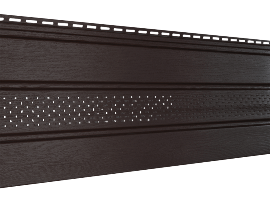 Классический софит Ю-пласт, Коричневый (с частичной перфорацией) купить в Санкт-Петербурге