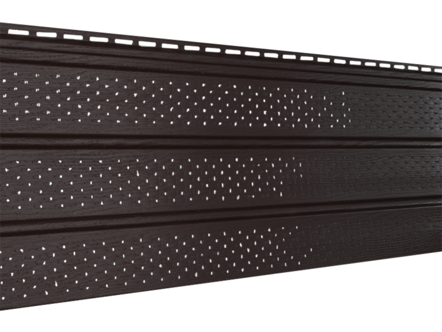 Классический софит Ю-пласт, Коричневый (с полной перфорацией) купить в Санкт-Петербурге