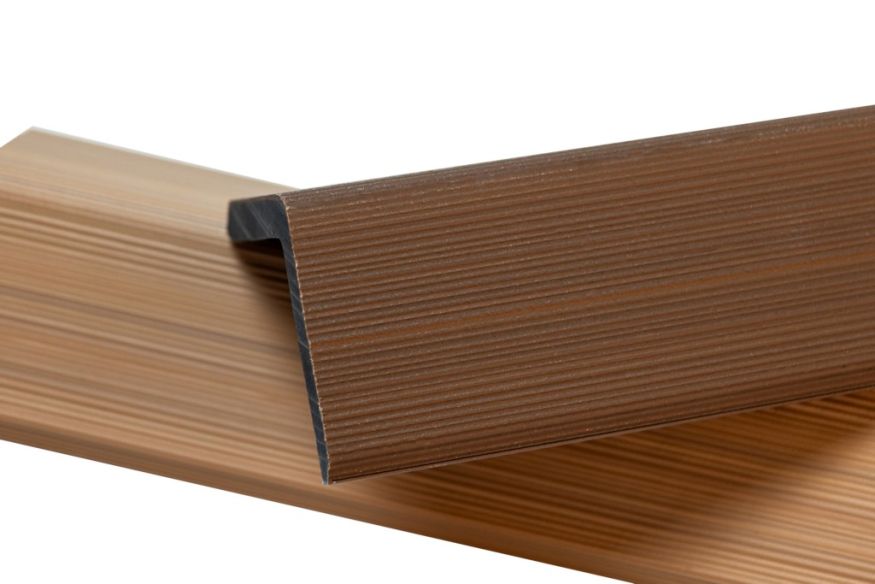 Уголок торцевой Ecodecking Скай коэкструзия Тик купить в Санкт-Петербурге