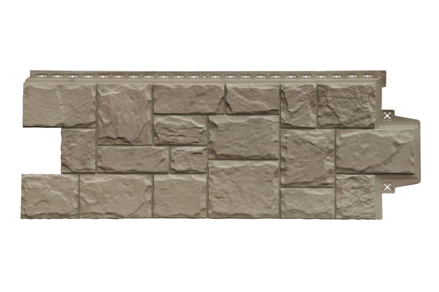 Фасадная панель Grand Line, Крупный Камень Design Plus, Цвет Какао купить в Санкт-Петербурге