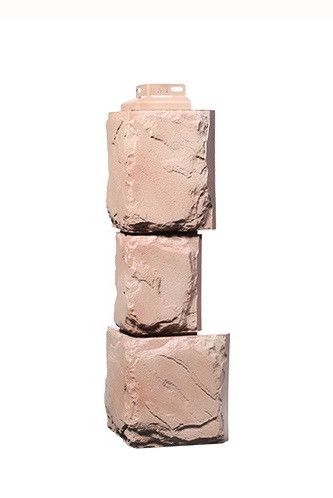 Угол Фасадного Облицовочного Материала Серии «Камень крупный» Цвет Терракота купить в Санкт-Петербурге