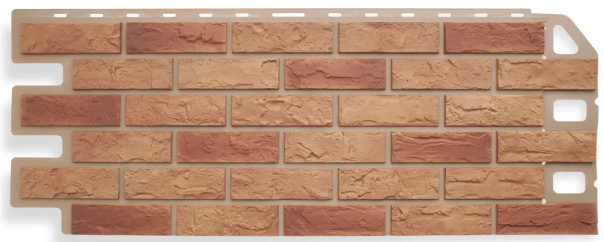 Фасадная панель Альта-профиль, Кирпич, Бежевый комби купить в Санкт-Петербурге
