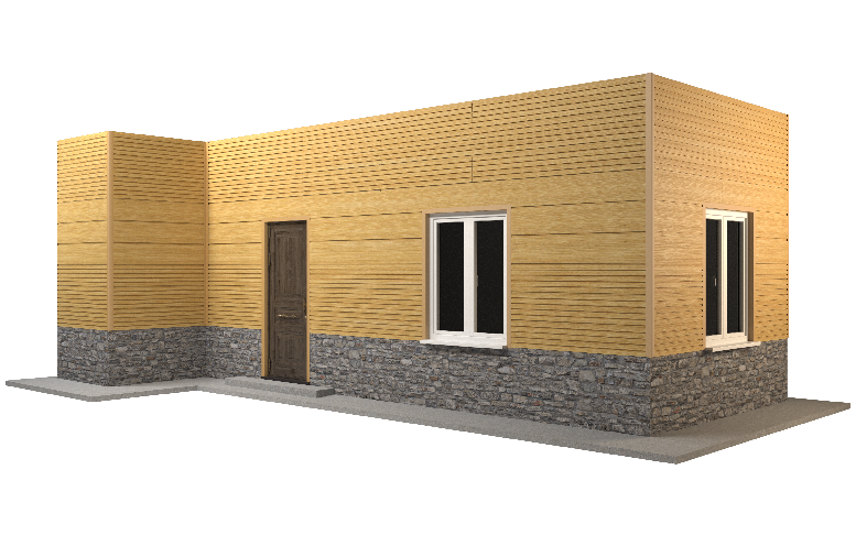 Фасадная панель GRINDERDECO, ДПК, двухсторонняя, текстура Песчаник. купить в Санкт-Петербурге