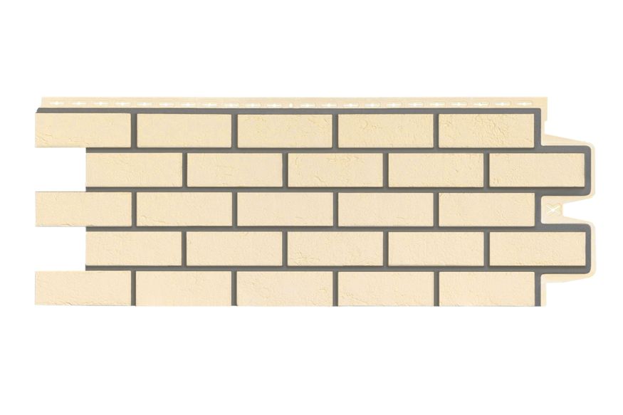 Фасадная панель Grand Line, Состаренный кирпич Design, Бежевый, шов RAL 7006 купить в Санкт-Петербурге