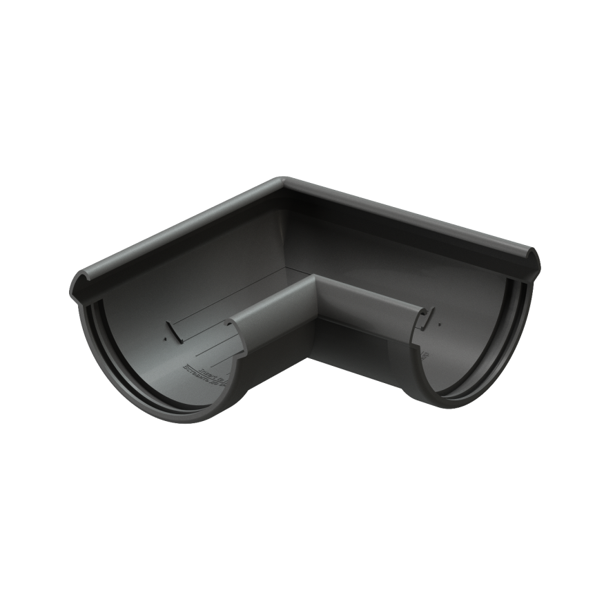 Угол желоба 90˚ Docke Lux, Графит купить в Санкт-Петербурге