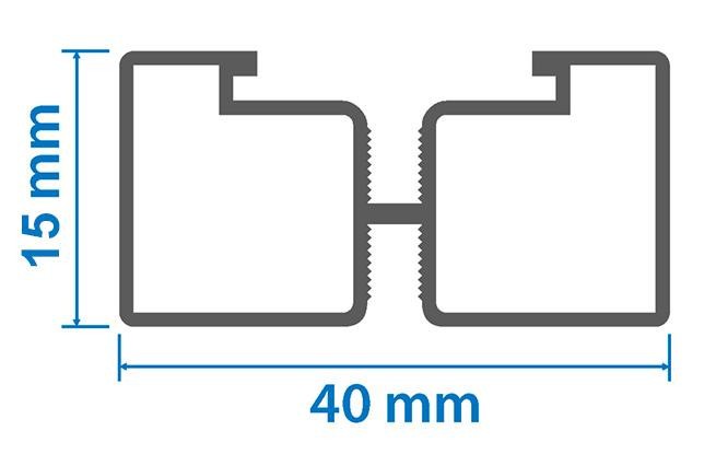 Алюминиевая опорная лага KRONEX Slim 40x15x3000 мм купить в Санкт-Петербурге