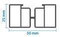 Алюминиевая несущая лага KRONEX 50x25x3000 мм купить в Санкт-Петербурге