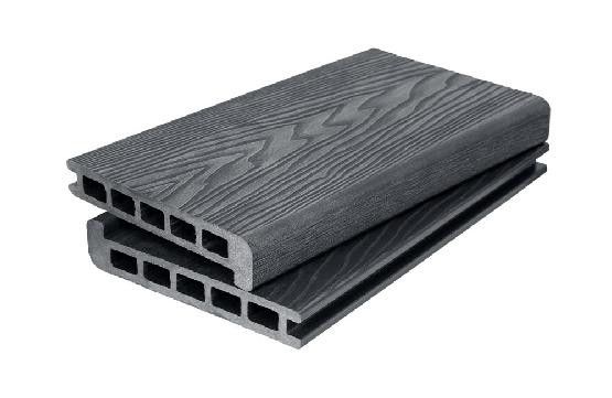 Ступень 3D GardenParkett с текстурой дерева в цвете графит купить в Санкт-Петербурге
