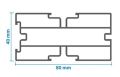 Алюминиевая лага KRONEX 80x40x3000 мм конструктивная купить в Санкт-Петербурге