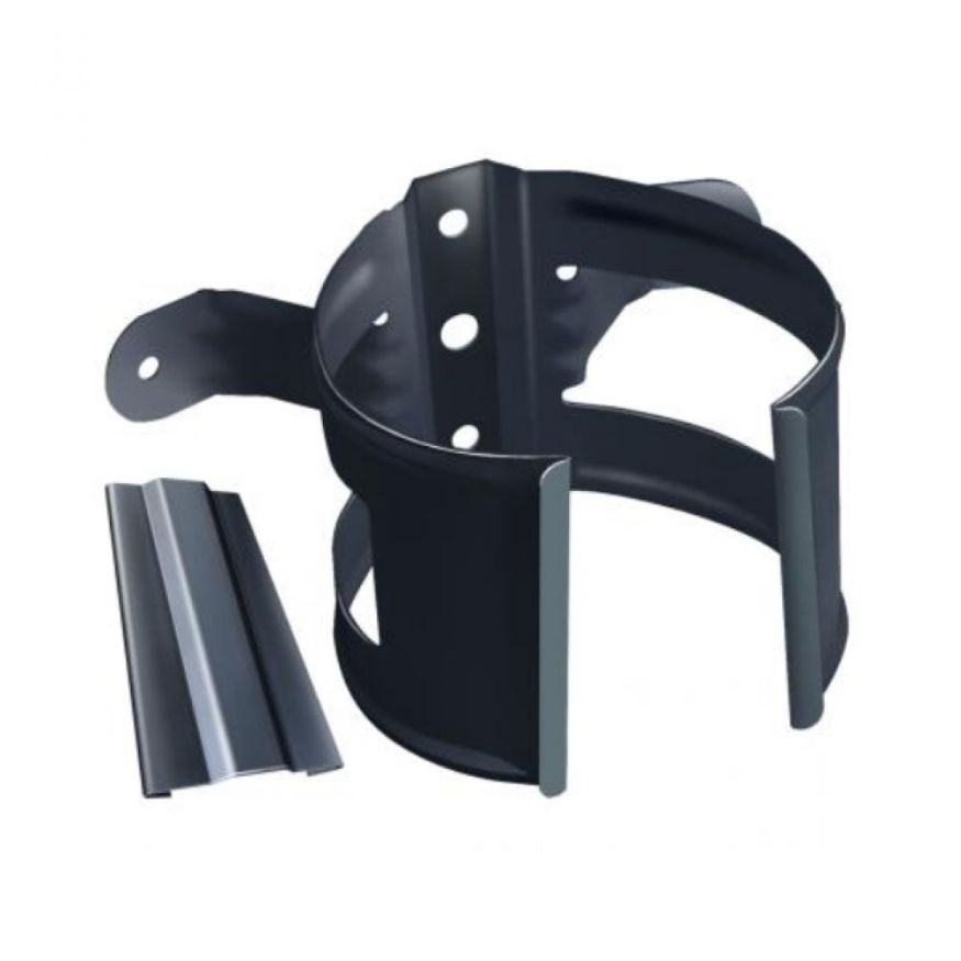 Кронштейн для трубы на деревянной основе, Grand Line, Серый (RAL 7024) купить в Санкт-Петербурге