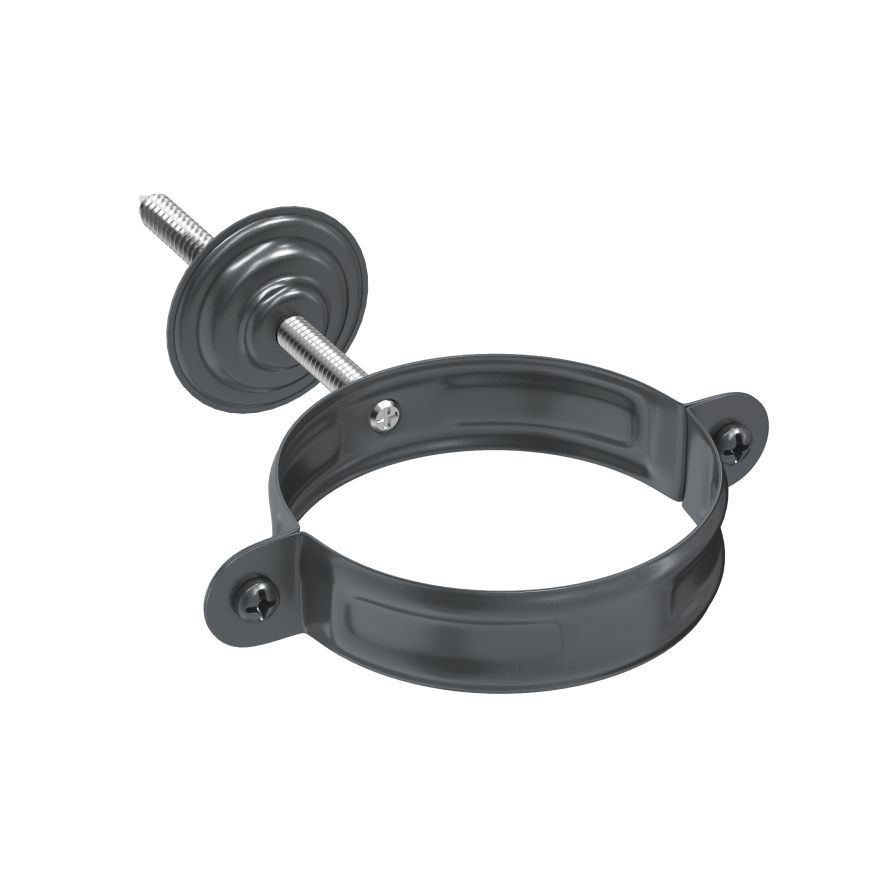 Хомут с комплектом крепления Aquasystem, RAL 7024 Тёмно-серый 125/90 купить в Санкт-Петербурге